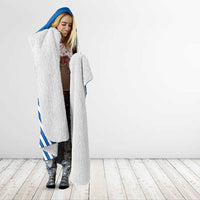 Scotland Thistle and Saltire Hooded Blanket with Blue and White National Design - Wonder Print Shop