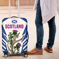 Scotland Thistle and Saltire Luggage Cover with Blue and White National Design - Wonder Print Shop