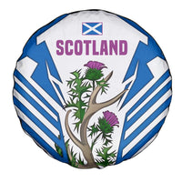 Scotland Thistle and Saltire Spare Tire Cover with Blue and White National Design - Wonder Print Shop