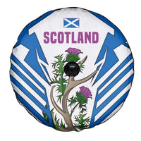 Scotland Thistle and Saltire Spare Tire Cover with Blue and White National Design - Wonder Print Shop