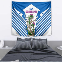 Scotland Thistle and Saltire Tapestry with Blue and White National Design - Wonder Print Shop