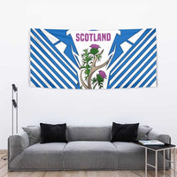 Scotland Thistle and Saltire Tapestry with Blue and White National Design - Wonder Print Shop