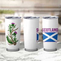 Scotland Thistle and Saltire Tumbler Cup with Blue and White National Design - Wonder Print Shop