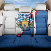 Scotland Blue Tartan Back Car Seat Cover with Crest and Saltire Shield Design - Wonder Print Shop