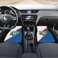 Scotland Blue Tartan Car Mats with Crest and Saltire Shield Design - Wonder Print Shop