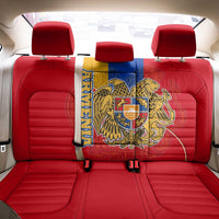 Armenia Flag Back Car Seat Cover with National Coat of Arms and Map Design - Wonder Print Shop