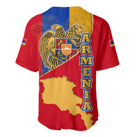 Armenia Flag Baseball Jersey with National Coat of Arms and Map Design - Wonder Print Shop