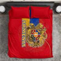 Armenia Flag Bedding Set with National Coat of Arms and Map Design - Wonder Print Shop