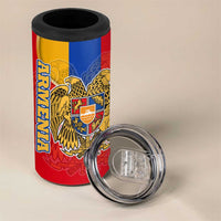 Armenia Flag 4 in 1 Can Cooler Tumbler with National Coat of Arms and Map Design - Wonder Print Shop