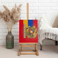 Armenia Flag Canvas Wall Art with National Coat of Arms and Map Design - Wonder Print Shop