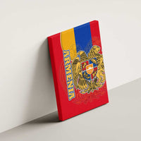 Armenia Flag Canvas Wall Art with National Coat of Arms and Map Design - Wonder Print Shop