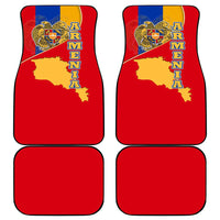 Armenia Flag Car Mats with National Coat of Arms and Map Design - Wonder Print Shop
