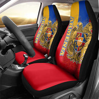 Armenia Flag Car Seat Cover with National Coat of Arms and Map Design - Wonder Print Shop