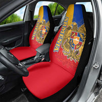 Armenia Flag Car Seat Cover with National Coat of Arms and Map Design - Wonder Print Shop