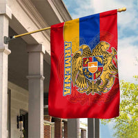 Armenia Flag Garden Flag with National Coat of Arms and Map Design - Wonder Print Shop