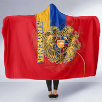 Armenia Flag Hooded Blanket with National Coat of Arms and Map Design - Wonder Print Shop