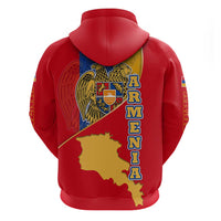 Armenia Flag Hoodie with National Coat of Arms and Map Design - Wonder Print Shop