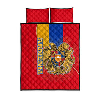 Armenia Flag Quilt Bed Set with National Coat of Arms and Map Design - Wonder Print Shop