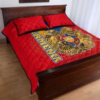 Armenia Flag Quilt Bed Set with National Coat of Arms and Map Design - Wonder Print Shop