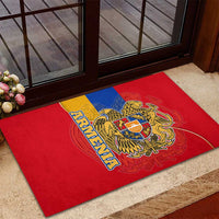 Armenia Flag Rubber Doormat with National Coat of Arms and Map Design - Wonder Print Shop