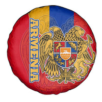 Armenia Flag Spare Tire Cover with National Coat of Arms and Map Design - Wonder Print Shop