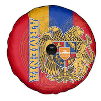 Armenia Flag Spare Tire Cover with National Coat of Arms and Map Design - Wonder Print Shop