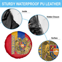 Armenia Flag Spare Tire Cover with National Coat of Arms and Map Design - Wonder Print Shop