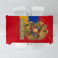 Armenia Flag Tablecloth with National Coat of Arms and Map Design - Wonder Print Shop
