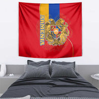 Armenia Flag Tapestry with National Coat of Arms and Map Design - Wonder Print Shop