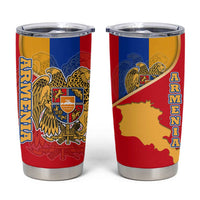 Armenia Flag Tumbler Cup with National Coat of Arms and Map Design - Wonder Print Shop