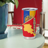 Armenia Flag Tumbler Cup with National Coat of Arms and Map Design - Wonder Print Shop