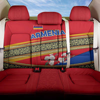 Armenia Traditional Pattern Back Car Seat Cover with Floral Motif and National Flag Design - Wonder Print Shop