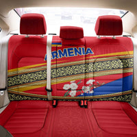 Armenia Traditional Pattern Back Car Seat Cover with Floral Motif and National Flag Design - Wonder Print Shop