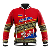 Armenia Traditional Pattern Baseball Jacket with Floral Motif and National Flag Design - Wonder Print Shop