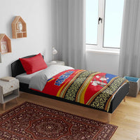 Armenia Traditional Pattern Bedding Set with Floral Motif and National Flag Design - Wonder Print Shop