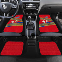 Armenia Traditional Pattern Car Mats with Floral Motif and National Flag Design - Wonder Print Shop