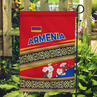 Armenia Traditional Pattern Garden Flag with Floral Motif and National Flag Design - Wonder Print Shop