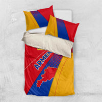 Armenia Flag Colors Bedding Set with National Emblem and Map Design - Wonder Print Shop