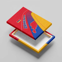 Armenia Flag Colors Canvas Wall Art with National Emblem and Map Design - Wonder Print Shop