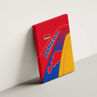 Armenia Flag Colors Canvas Wall Art with National Emblem and Map Design - Wonder Print Shop