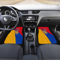 Armenia Flag Colors Car Mats with National Emblem and Map Design - Wonder Print Shop