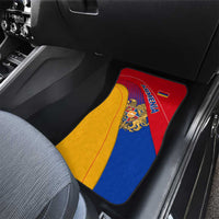 Armenia Flag Colors Car Mats with National Emblem and Map Design - Wonder Print Shop