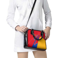 Armenia Flag Colors Shoulder Handbag with National Emblem and Map Design - Wonder Print Shop