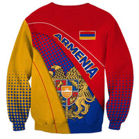 Armenia Flag Colors Sweatshirt with National Emblem and Map Design - Wonder Print Shop