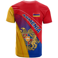 Armenia Flag Colors T Shirt with National Emblem and Map Design - Wonder Print Shop
