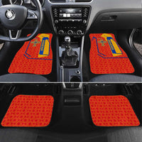 Armenia Flag-Inspired Car Mats with Ornamental Cross and Geometric Pattern Design - Wonder Print Shop