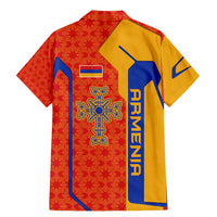 Armenia Flag-Inspired Family Matching Mermaid Dress and Hawaiian Shirt with Ornamental Cross and Geometric Pattern Design - Wonder Print Shop