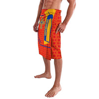 Armenia Flag-Inspired Lavalava with Ornamental Cross and Geometric Pattern Design - Wonder Print Shop