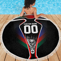 Personalized World Football 2026 Host Nations Beach Blanket USA Canada Mexico Soccer Trophy