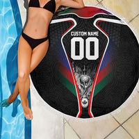 Personalized World Football 2026 Host Nations Beach Blanket USA Canada Mexico Soccer Trophy